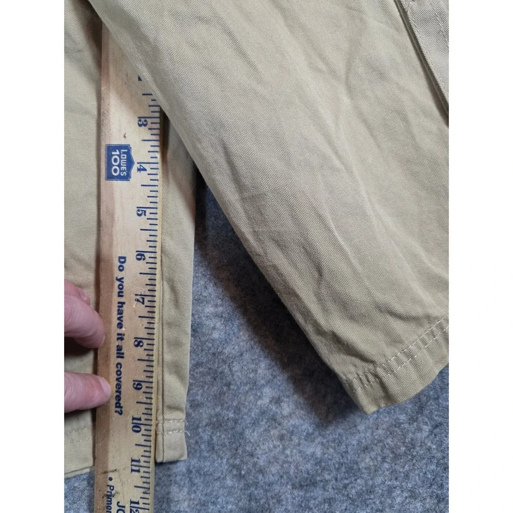 Vintage True Religion Joey Cargo Shorts Mens 36 Tan Khaki Made in USA Horseshoe